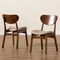 Baxton Studio Katya Mid-Century Modern Sand Fabric and Walnut Brown Finished Wood 2-Piece Dining Chair Set 183-11636-Zoro - alternate 2